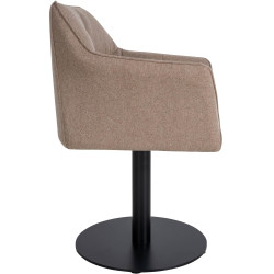 Fauteuil Damaso en feutre taupe