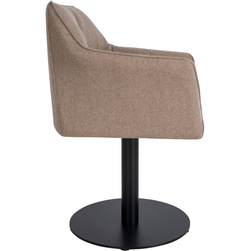 Fauteuil Damaso en feutre taupe
