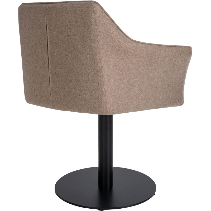 Fauteuil Damaso en feutre taupe
