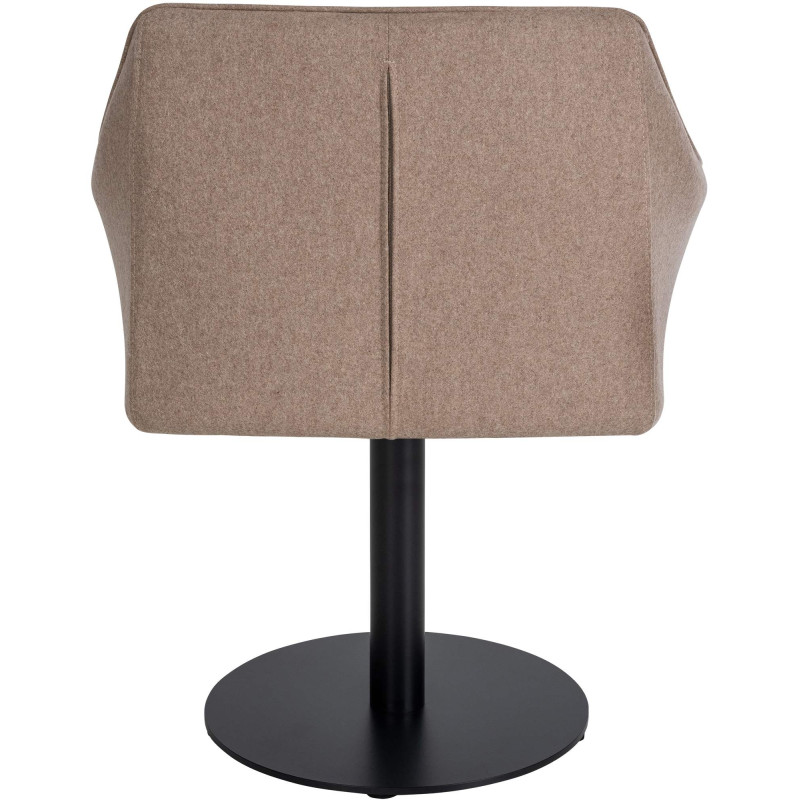 Fauteuil Damaso en feutre taupe