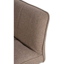 Fauteuil Damaso en feutre taupe
