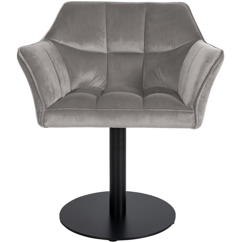 Fauteuil Damaso velours gris