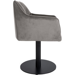 Fauteuil Damaso velours gris