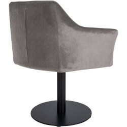 Fauteuil Damaso velours gris