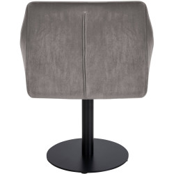 Fauteuil Damaso velours gris