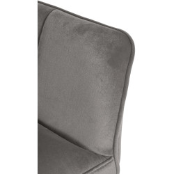 Fauteuil Damaso velours gris