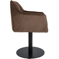 Fauteuil Damaso velours marron