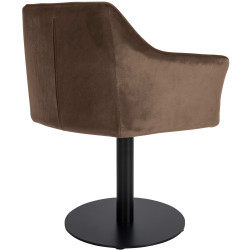 Fauteuil Damaso velours marron