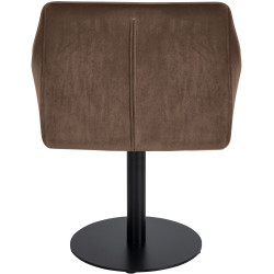 Fauteuil Damaso velours marron