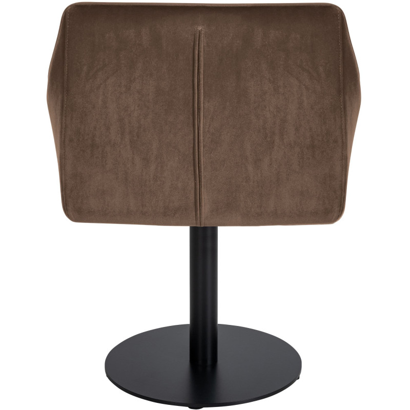 Fauteuil Damaso velours marron