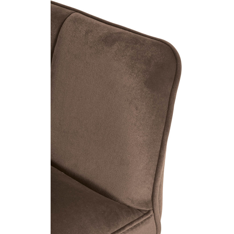 Fauteuil Damaso velours marron