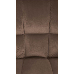 Fauteuil Damaso velours marron