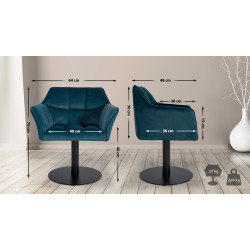Fauteuil Damaso velours vert