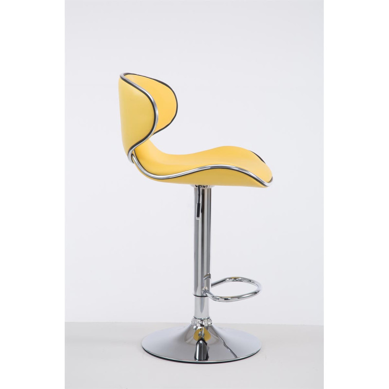 Tabouret de bar Las Vegas V2 chromé jaune