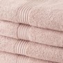 TODAY Lot de 4 Serviettes de Bain 100% coton - 50x100 cm - Rose des sables