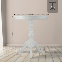 Tavolino Wiva 70 bianco antico