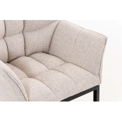 Chaise de salle à manger Octavia B, tissu ivoire