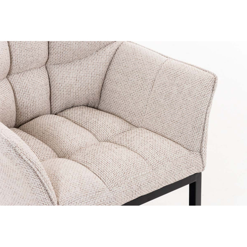Chaise de salle à manger Octavia B, tissu ivoire