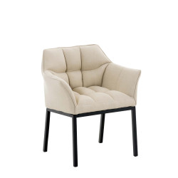 Chaise de salle à manger Octavia B, tissu crème