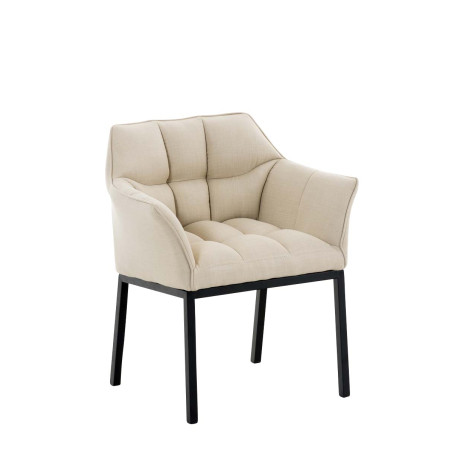 Chaise de salle à manger Octavia B, tissu crème