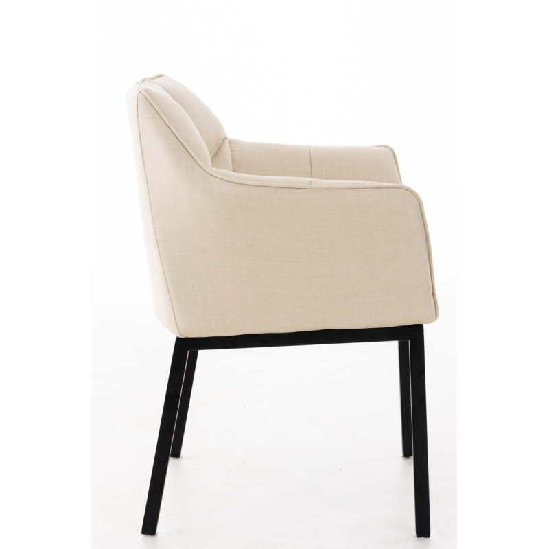 Chaise de salle à manger Octavia B, tissu crème