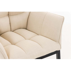 Chaise de salle à manger Octavia B, tissu crème