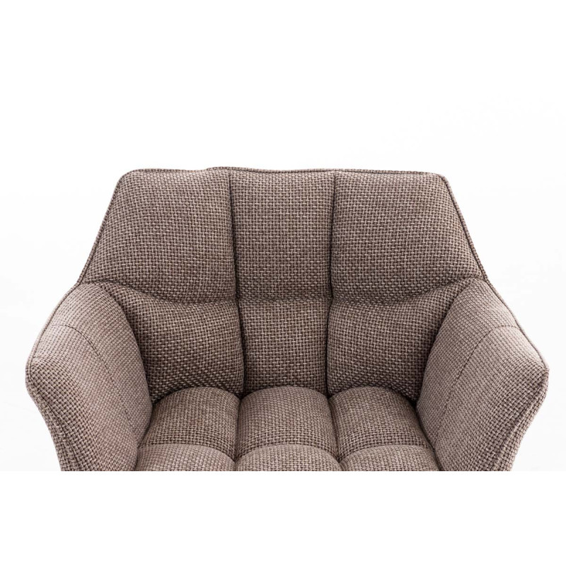 Chaise de salle à manger Octavia B, tissu brun terre