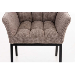 Chaise de salle à manger Octavia B, tissu brun terre