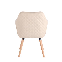 Chaise de salle à manger Gent, similicuir, crème naturelle