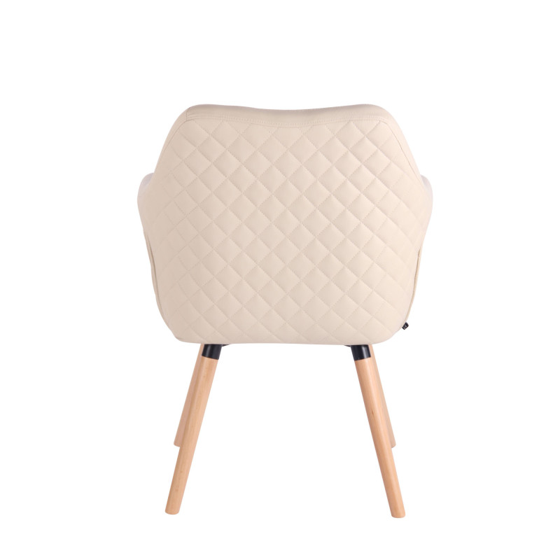 Chaise de salle à manger Gent, similicuir, crème naturelle