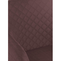 Chaise de salle à manger Gent, tissu marron naturel