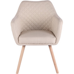 Chaise de salle à manger Gent, tissu crème naturel