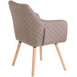 Chaise de salle à manger Gent, tissu : taupe naturel