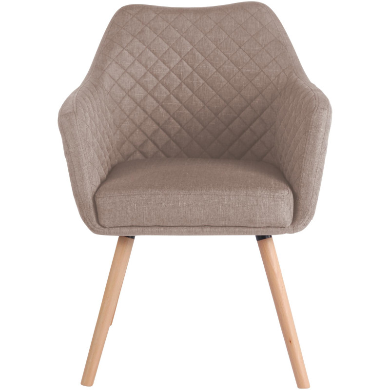 Chaise de salle à manger Gent, tissu : taupe naturel