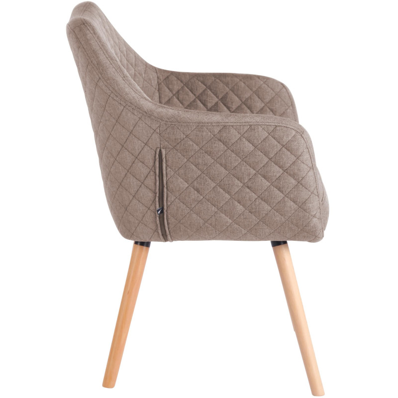 Chaise de salle à manger Gent, tissu : taupe naturel