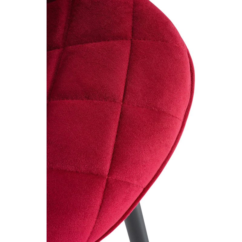 Ressorts de chaise en velours rouge