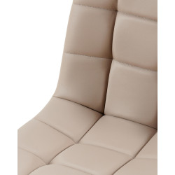 Chaise de salle à manger Antibes en similicuir taupe