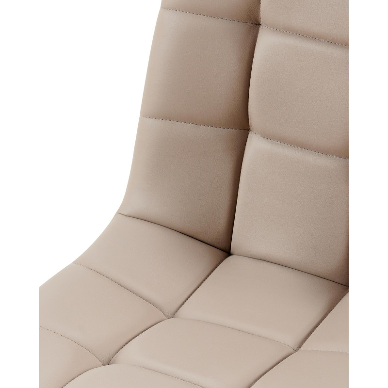 Chaise de salle à manger Antibes en similicuir taupe