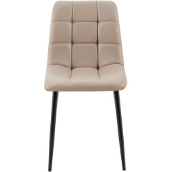Chaise de salle à manger Antibes en similicuir taupe