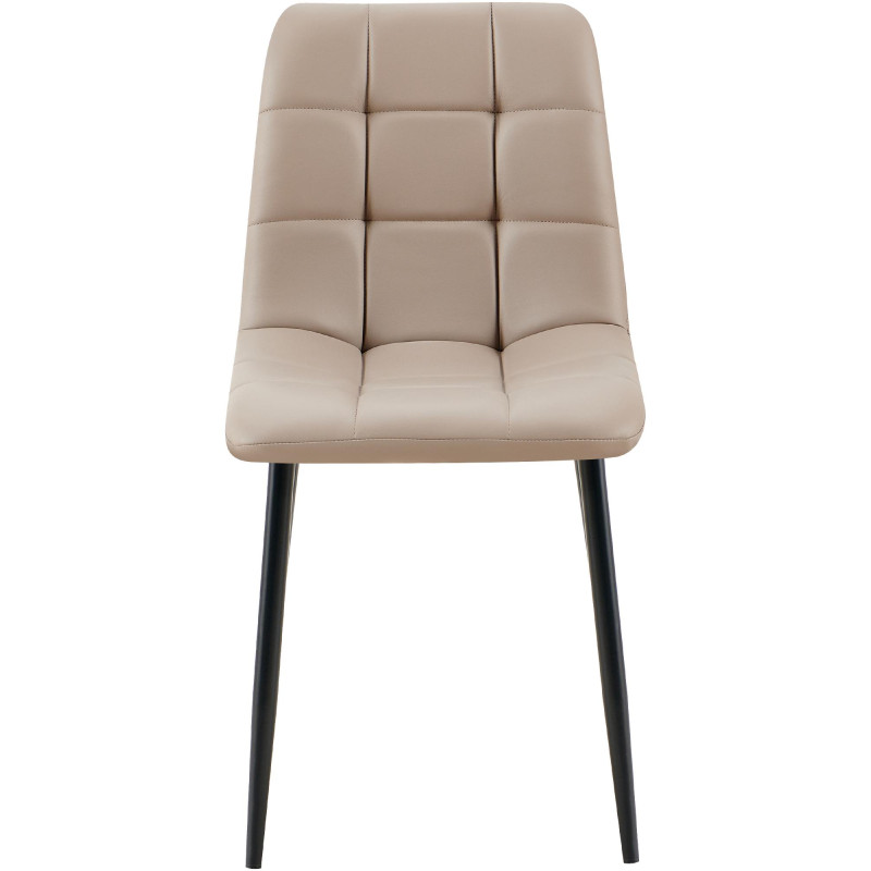 Chaise de salle à manger Antibes en similicuir taupe