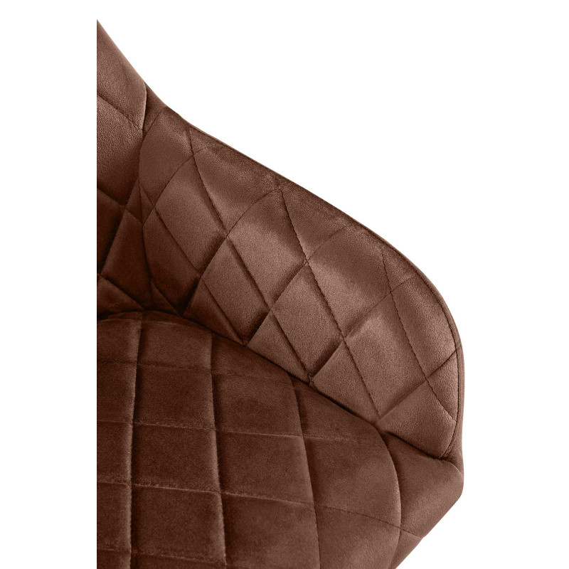 Chaise de salle à manger Monett, velours G, marron
