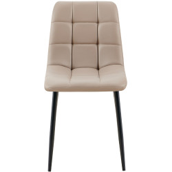 Ensemble de 4 chaises de salle à manger, similicuir Antibes, taupe