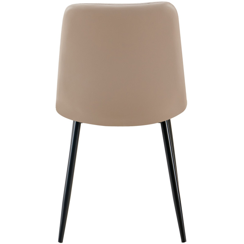 Ensemble de 4 chaises de salle à manger, similicuir Antibes, taupe