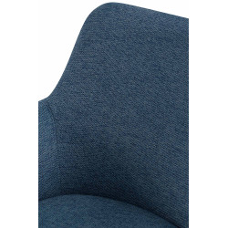 Ensemble de 2 chaises de salle à manger Olema, tissu bleu