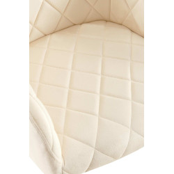 Ensemble de 2 chaises de salle à manger Monett en velours crème.