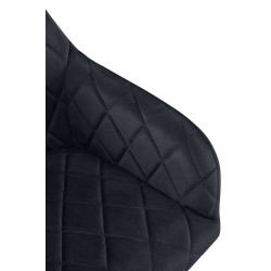 Ensemble de 2 chaises de salle à manger Monett en velours noir