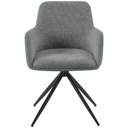 Ensemble de 2 chaises de salle à manger Olema, tissu gris