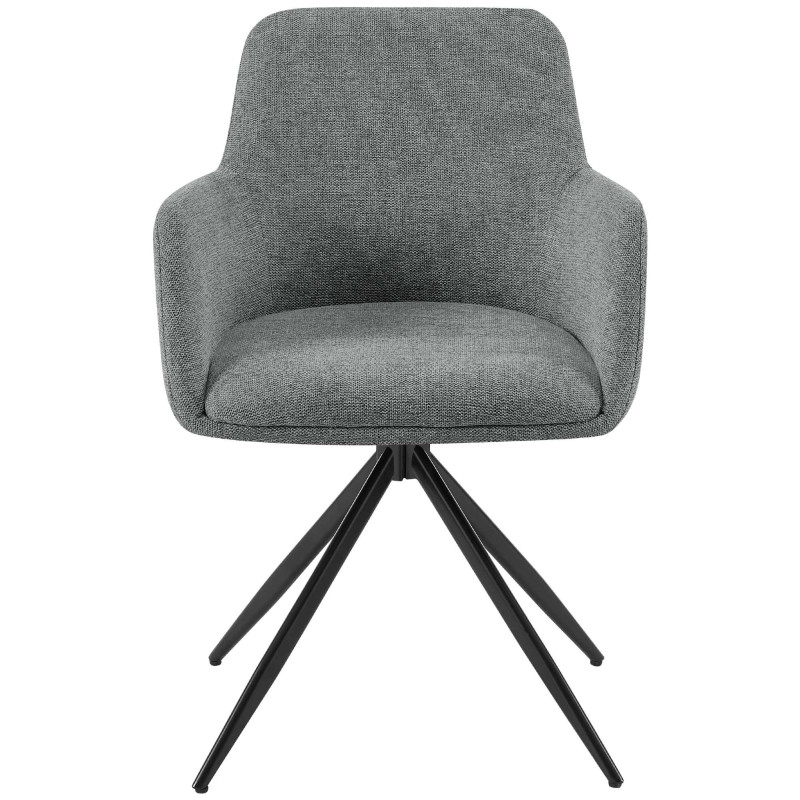 Ensemble de 2 chaises de salle à manger Olema, tissu gris