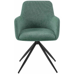 Ensemble de 2 chaises de salle à manger Olema, tissu vert