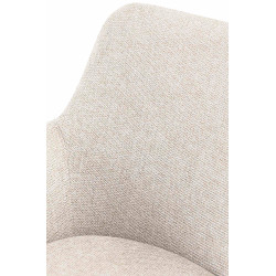 Ensemble de 2 chaises de salle à manger Olema, tissu crème